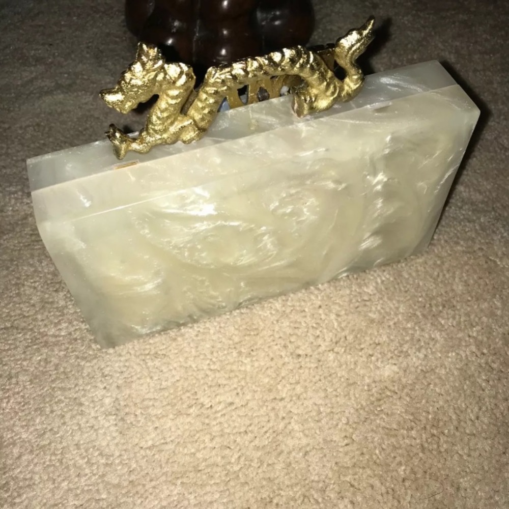 Custom Resin Creme Box Bag Clutch